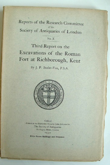 Image for Third Report on the Excavations of the Roman Fort at Richborough Kent