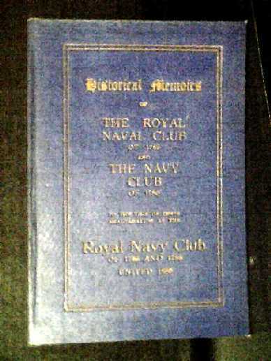 Image for Historical Memoirs of the Royal Naval Club of 1765